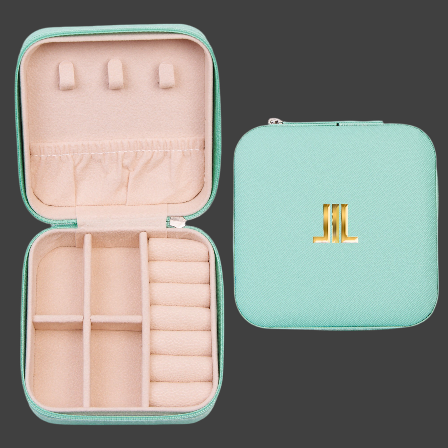 LaBoulaye Travel Case Jewelry Protector, Liberty Green & Black